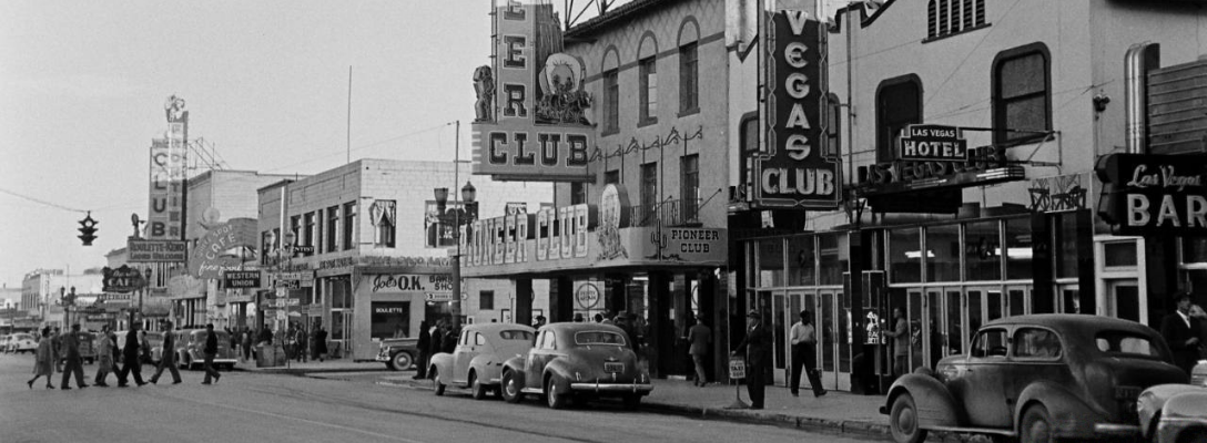 Downtown Las Vegas in 1942