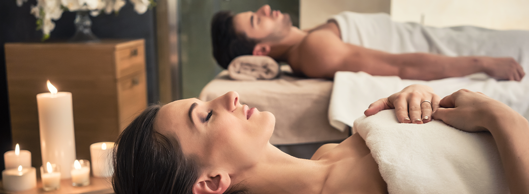 Couple Having Spa Treatment During a Date in Las Vegas