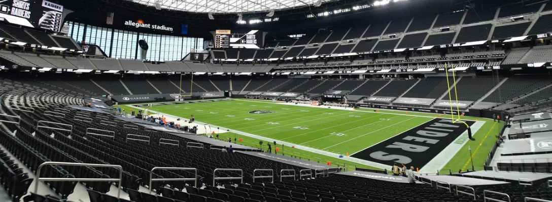 Interior of Allegiant Stadium in Las Vegas