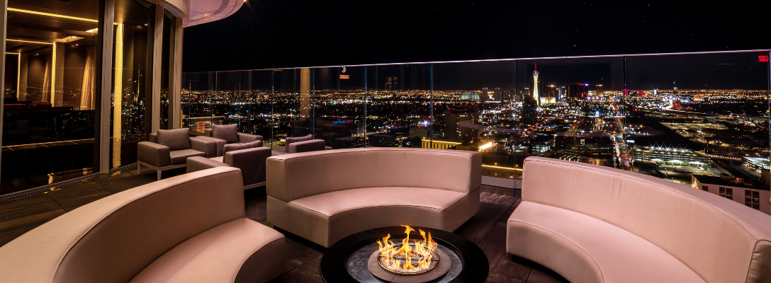 Outdoor Terrace at Legacy Club Rooftop Bar in Las Vegas