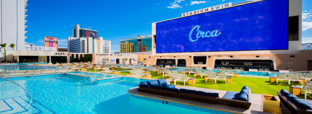 Stadium Swim Pool Amphitheater at Circa Las Vegas