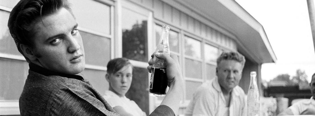Elvis Presley and Friends Drinking Pepsi