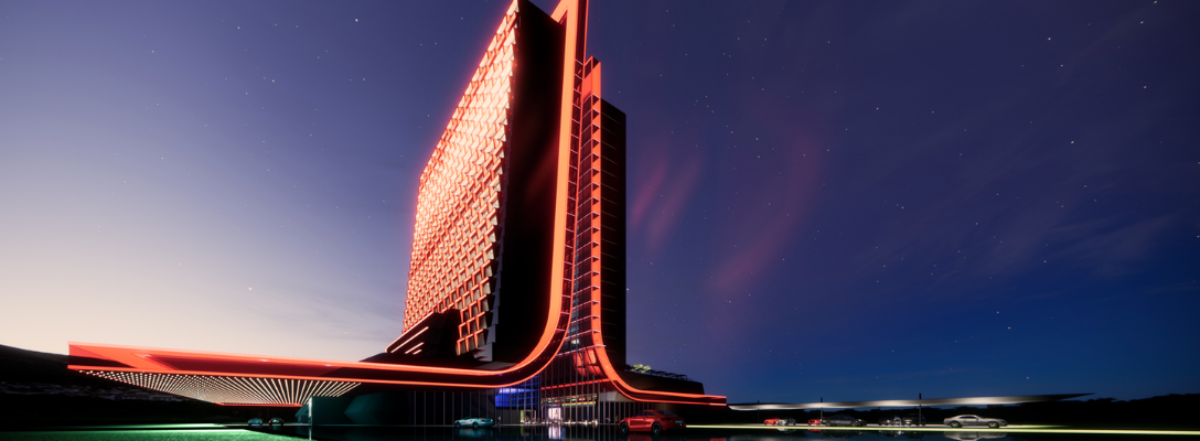 Rendering of Atari Hotel in Las Vegas