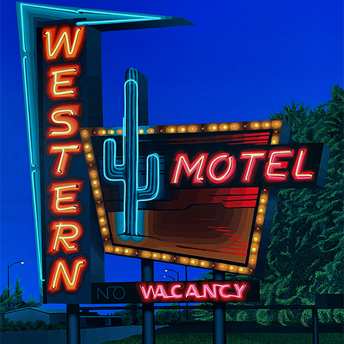 Western Motel Painting by Borbay