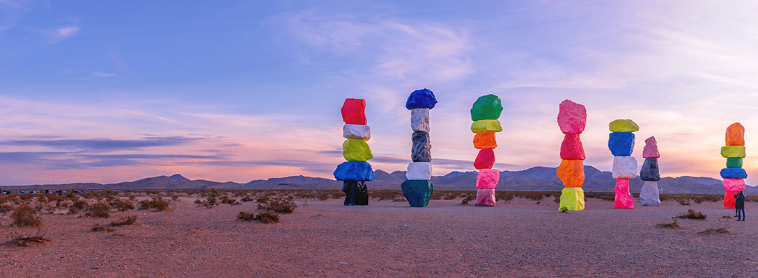 Seven Magic Mountains Trendy Las Vegas Art Installation