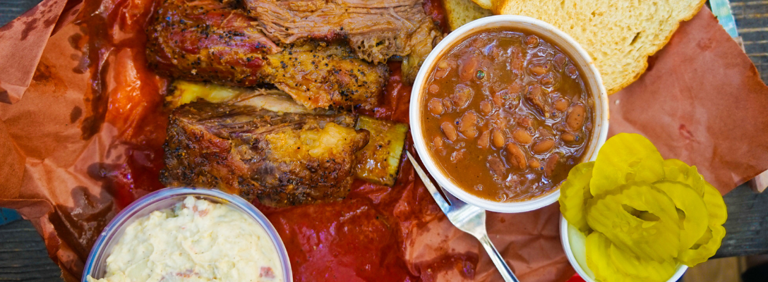 Plate of Texas Style Barbecue in Las Vegas