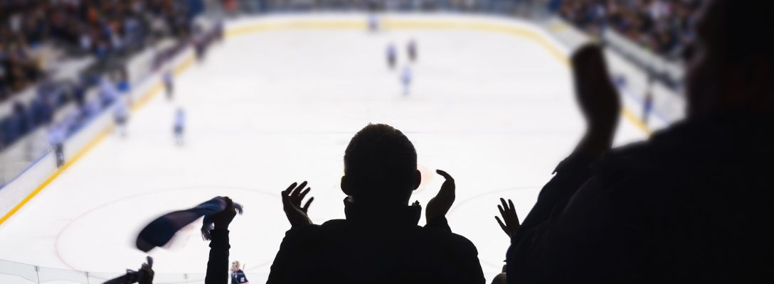 People Cheering During NHL Championship Game