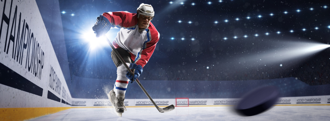 Professional Hockey Player in NHL Game