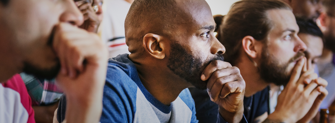 Nervous Sports Fans Watching Favorite Team Play