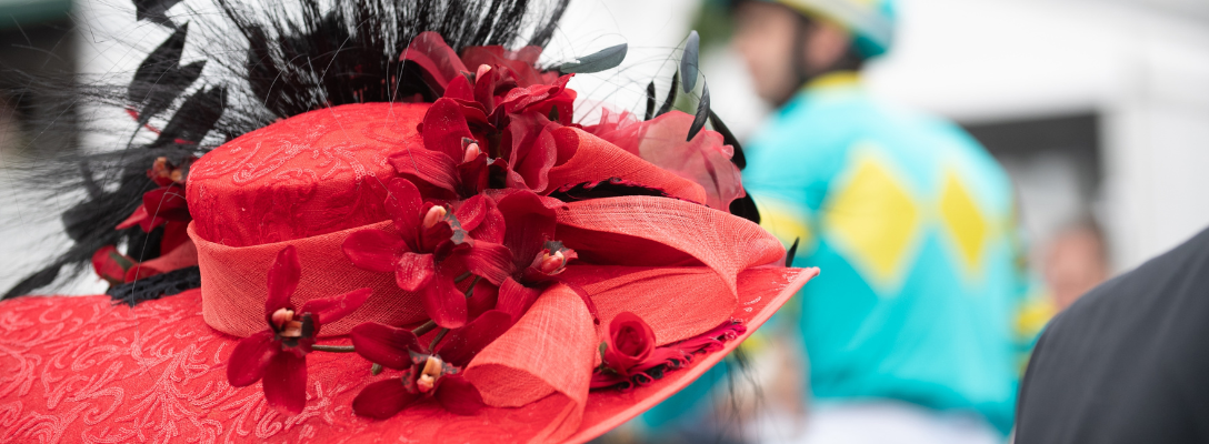 Person Wearing Derby Hat for Kentucky Derby