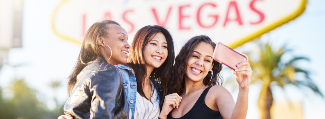 Group of Friends Visiting Las Vegas for the First Time