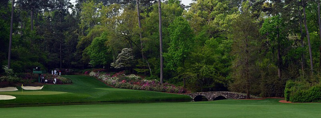 Hole 12 at the Masters Golf Tournament