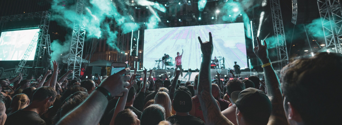 Friends Having Fun at Las Vegas Music Festival