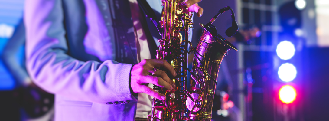 Saxophonist Playing Live Music at Las Vegas Jazz Club