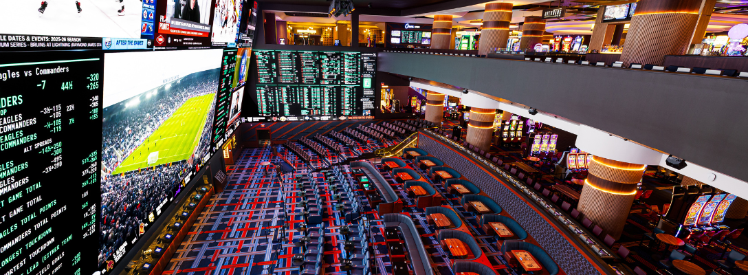 View of Circa Sports Las Vegas Sportsbook Interior