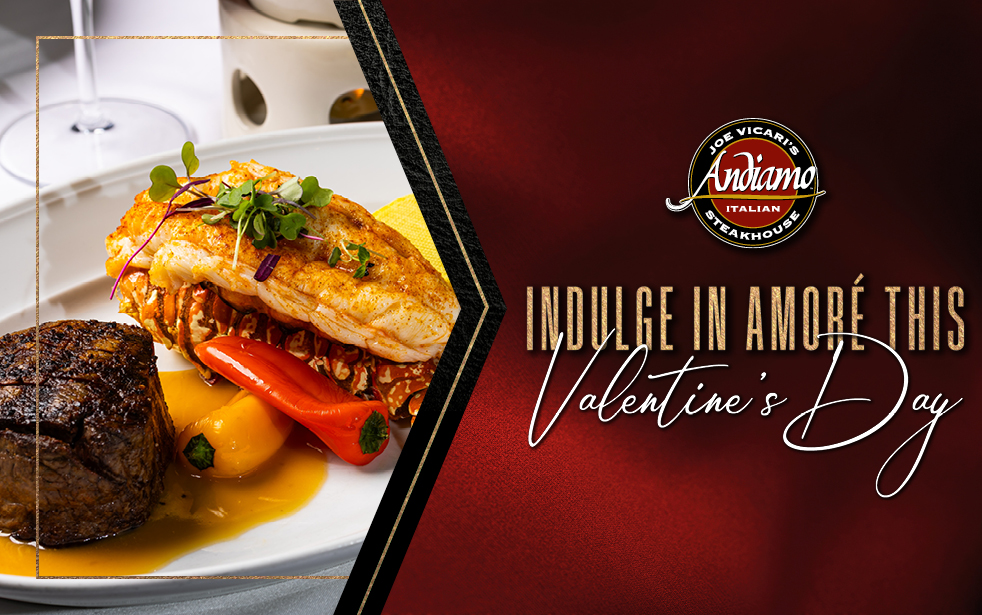 Steak and lobster dish from Andiamo Steakhouse in Las Vegas