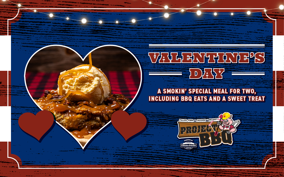 Monkey bread dessert from Valentine’s Day dinner special at Project BBQ in Las Vegas